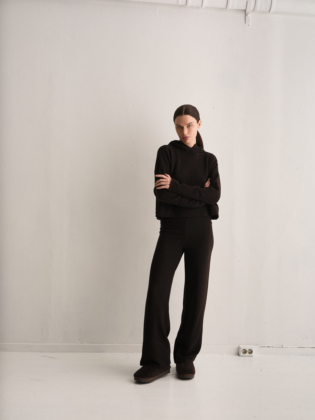 Envelope1976 Everyday hoodie Sweater Dark brown